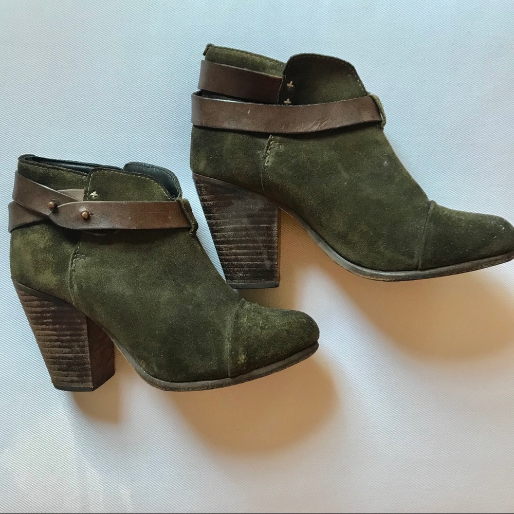 rag & bone Green Suede Harrow Boot 6.5
